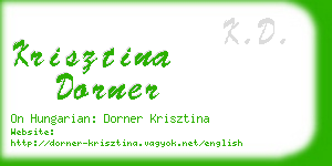 krisztina dorner business card